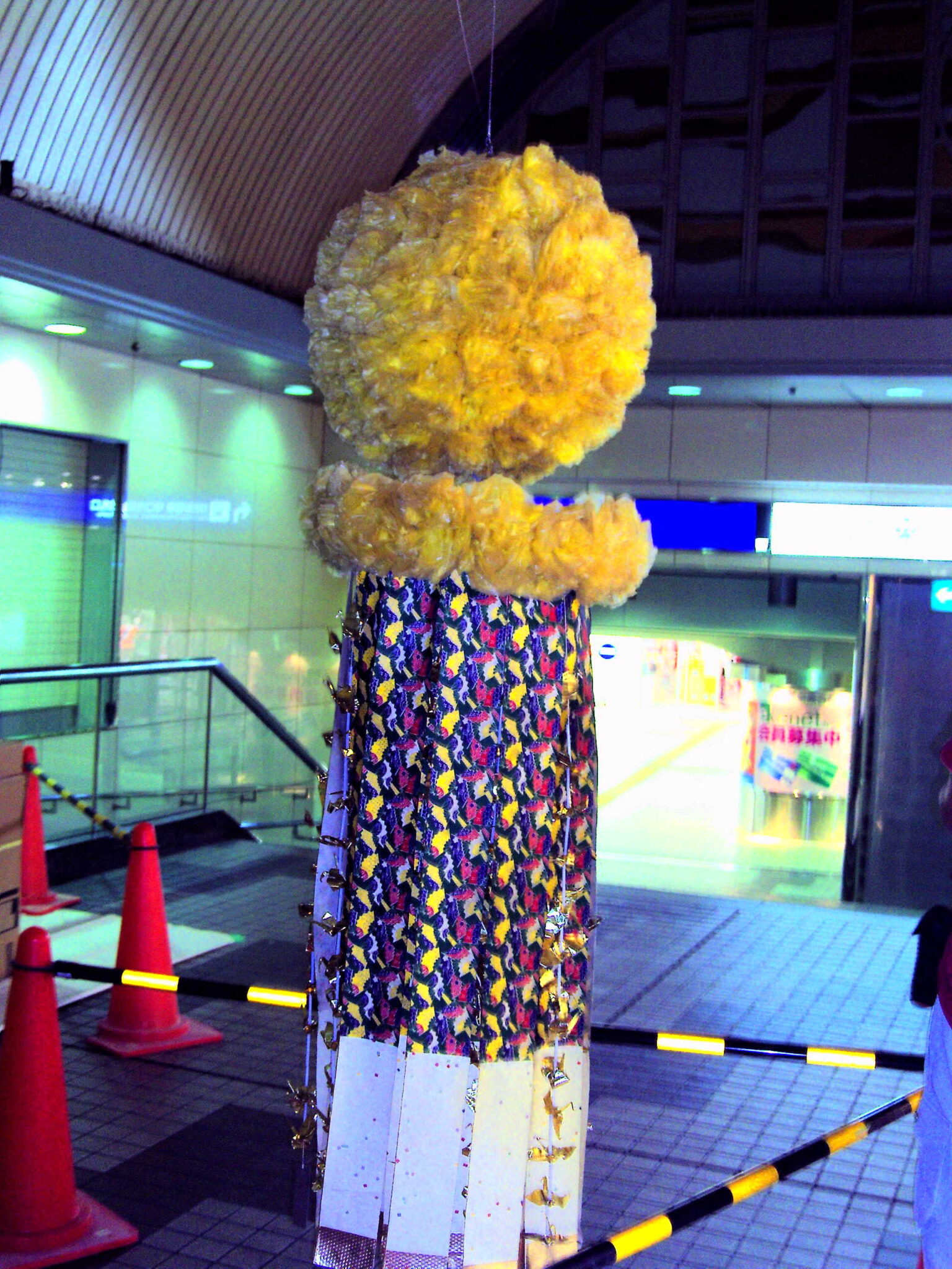 Colorful Tanabata kusudama ball decorations