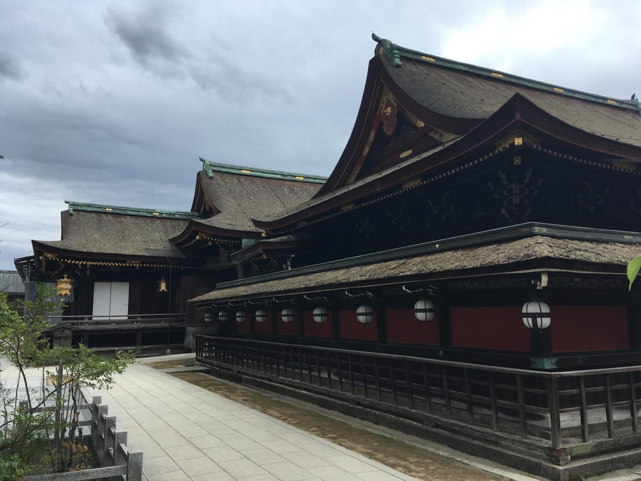 Main shrine of Kitano Tenmangu, Kyoto — venue for the Mitarashi River Foot-Dipping and Lantern Festival